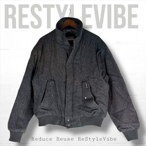 MEMBERS ONLY Men’s Size 44 Jacket Coat Wool Quilted Lined VINTAGE Zipper Close